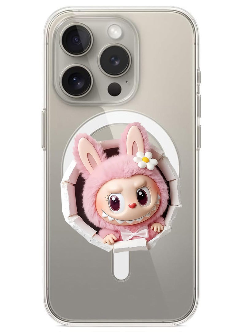 Theodor Magnetic Case for Apple iPhone 15 Pro Compatible with MagSafe Wireless Charging, Shockproof Phone Bumper Cover Labubu (9) - Image 1