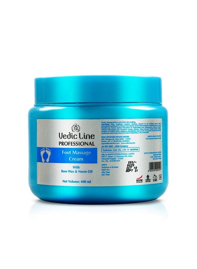 Vedicline Foot Massage Cream Improve Skin Tonicity & Keep Odor Away With Bees Wax And Neem Oil For Nourishing Feet 400Ml - Image 1