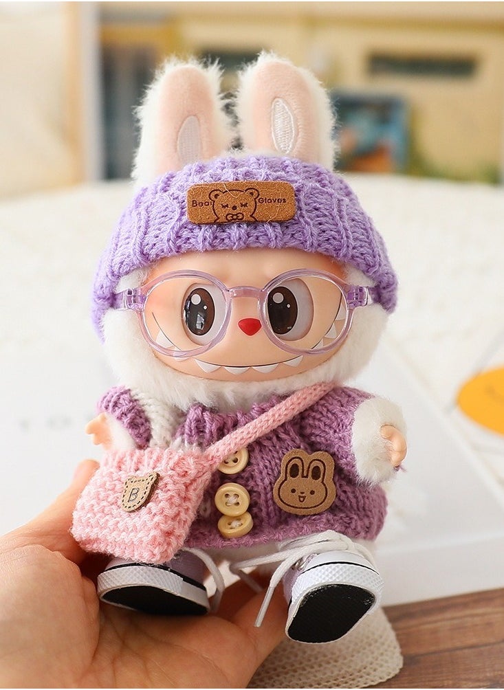 LABUBU Clothes for la-bubu doll, la-bubu doll clothes, la-bubu plush pullover clothing, doll clothes for la-bubu clothes, for 17 cm la-bubu doll and other dolls  - Image 3
