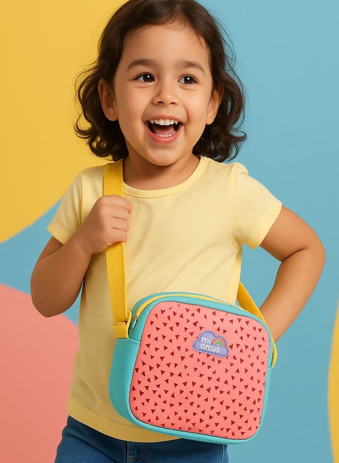 Mi Arcus Solid Colour Block Side Stylish Mini Sling Bag - Fashionable Travel Bag for Baby Girls (2+ Years) - Image 2
