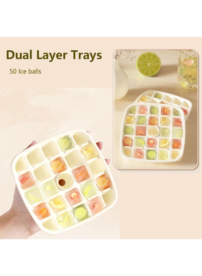Chabeia Ice Cube Tray with Handle ，Innovative Ice Cube Mold Design ,Multi-Purpose Ice Cube Tray, Leak-Proof Ice Cube Mold, Ice Cube Tray, Ice Mold, Space-Saving Ice Cube Tray - Image 2