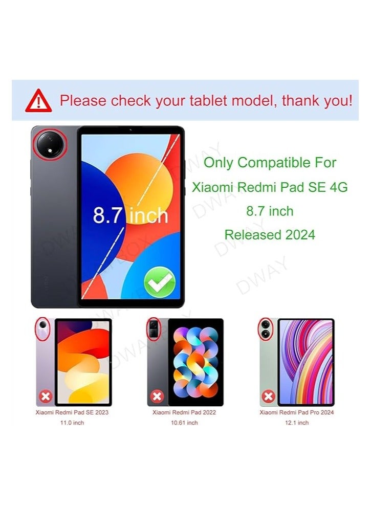 Xiaomi Redmi Pad SE 4G - 8.7 inch (2024) 2 in 1 Slim Fit Shockproof Crystal TPU Protective Case Cover And Generic Glass Screen Protector - Clear - Image 5
