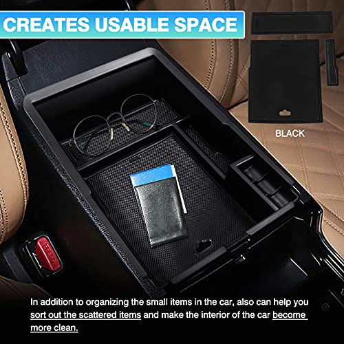 Autorder Center Console Organizer for Kia Sorento 2021-2026 Accessories Armrest Storage Box Secondary Insert Tray with 2 Color Mats - Image 3