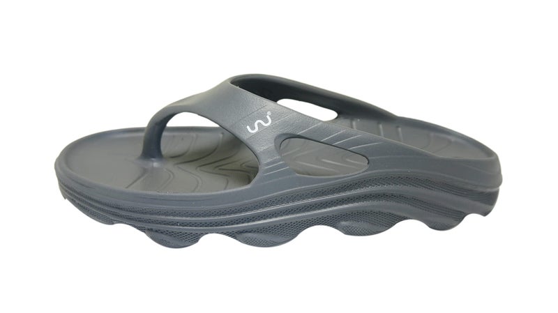 doubleu Recovery Slipper|Soft Doctor Anti-Skid Slipper for Men|Riva|Slides, Flip-Flops, Chappals (11,Grey) - Image 4