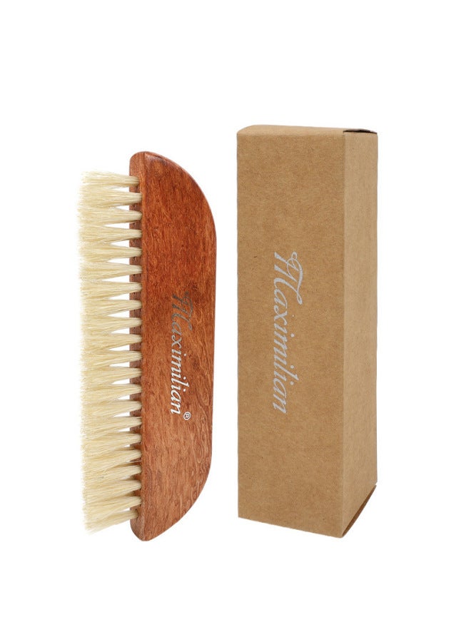 Portable Coat Brush Hat Brush Comb Soft Bristles Solid Wood Boar Bristle Brush Wool Sweater Brush Grooming Brush