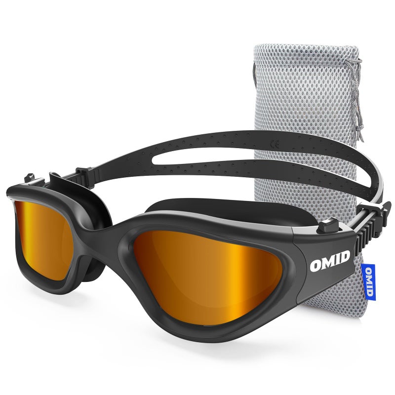 OMID Swim Goggles P2 Polarized Swimming Goggles for Men Antifog Goggles Swimming for Adult Women