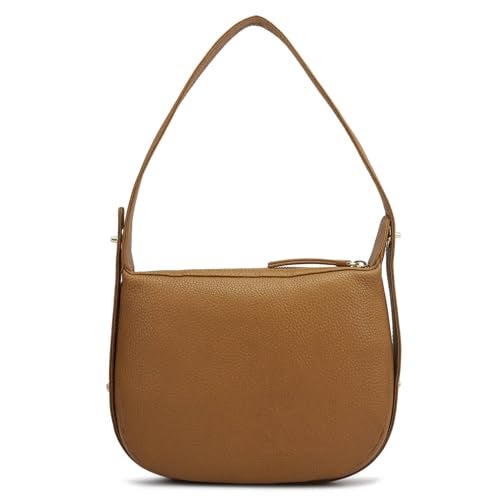 Da Milano Women's Leather Shoulder Bag - Caramel - Image 4