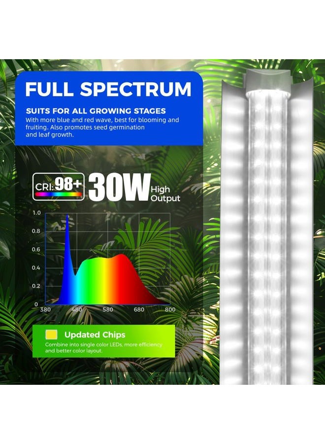 Barrina Plant Grow Light, 3ft 5000K Super Bright, T8 Solar Light Strips Full Spectrum, 180W (6x30W, 1000W Equivalent), Grow Light Bulbs for Indoor Plants, Pack of 6 - Image 2