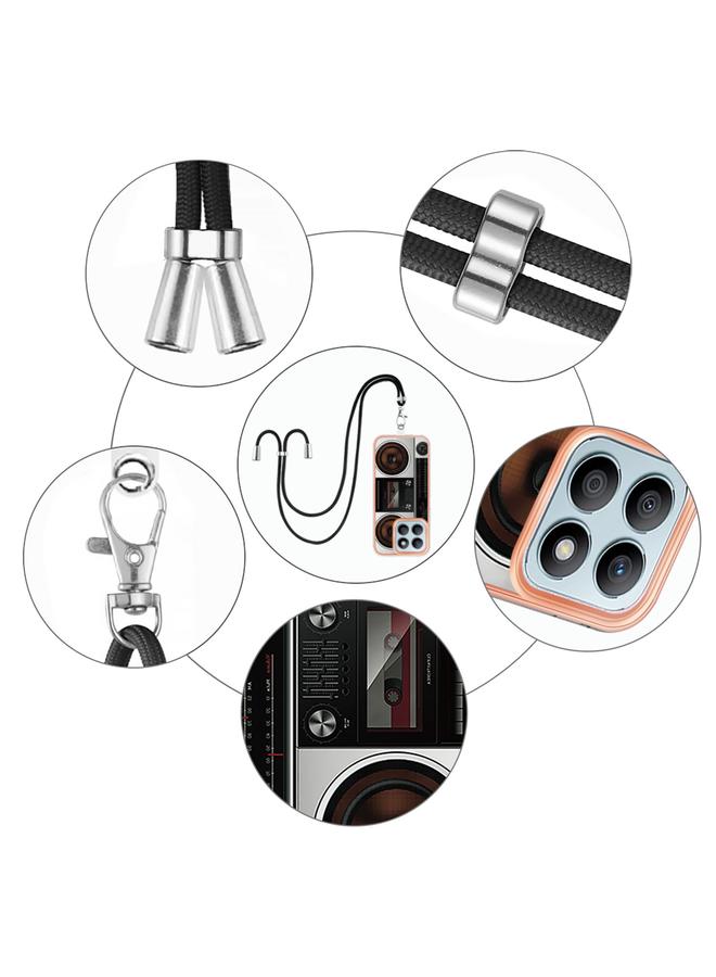 S-TOP Case For Honor X8b Electroplating Dual-side IMD Phone Case with Lanyard - Image 5