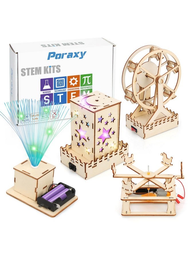 بوراكسي مجموعة بوراكسي 4 في 1 STEM للأطفال من سن 8 إلى 10 سنوات، مشاريع STEM علمية للأطفال من سن 8 إلى 12 سنة، ألغاز ثلاثية الأبعاد، ألعاب بناء حرفية تعليمية للأطفال من سن 8 إلى 13 سنة، هدايا عيد الميلاد للبنات والأولاد من سن 6 إلى 13 سنة - Image 1