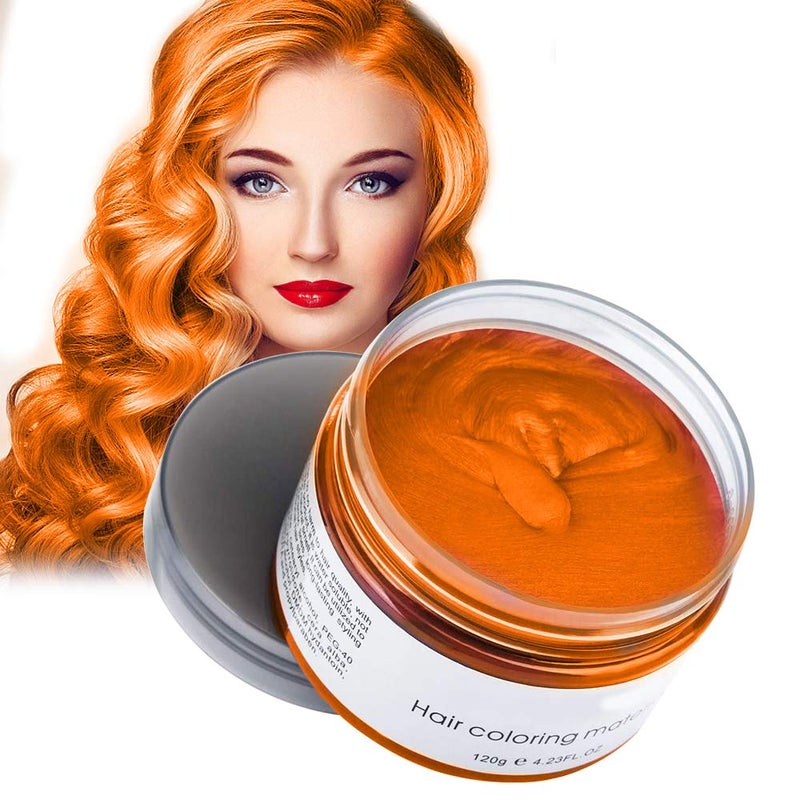 Orange Hair Spray Color Temporary Hair Color Spray Wax Ash for Cosplay Party Masquerade Halloween 1 Pack
