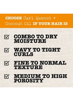 MAUI MOISTURE Curl Quench + Coconut Oil Curl-Defining Anti-Frizz Conditioner to Hydrate and Detangle Tight Curly Hair, Softening Conditioner, Vegan, Silicone & Paraben-Free, 13 fl oz  - Image 3