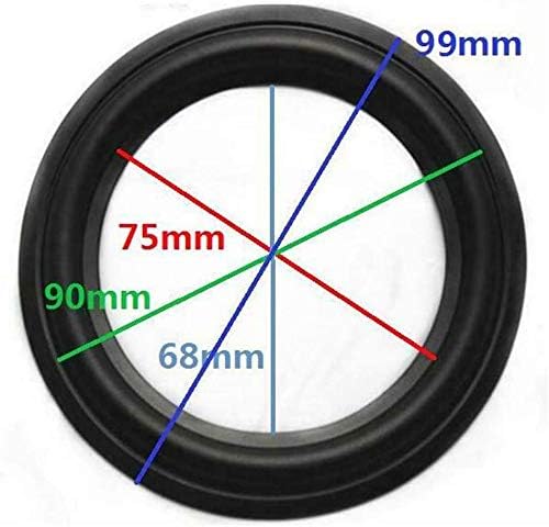 LinaLife 4 inch Speaker Foam Surround Repair Kit, 90mm Perforated Rubber Edge Rings Replacement Parts - Image 3