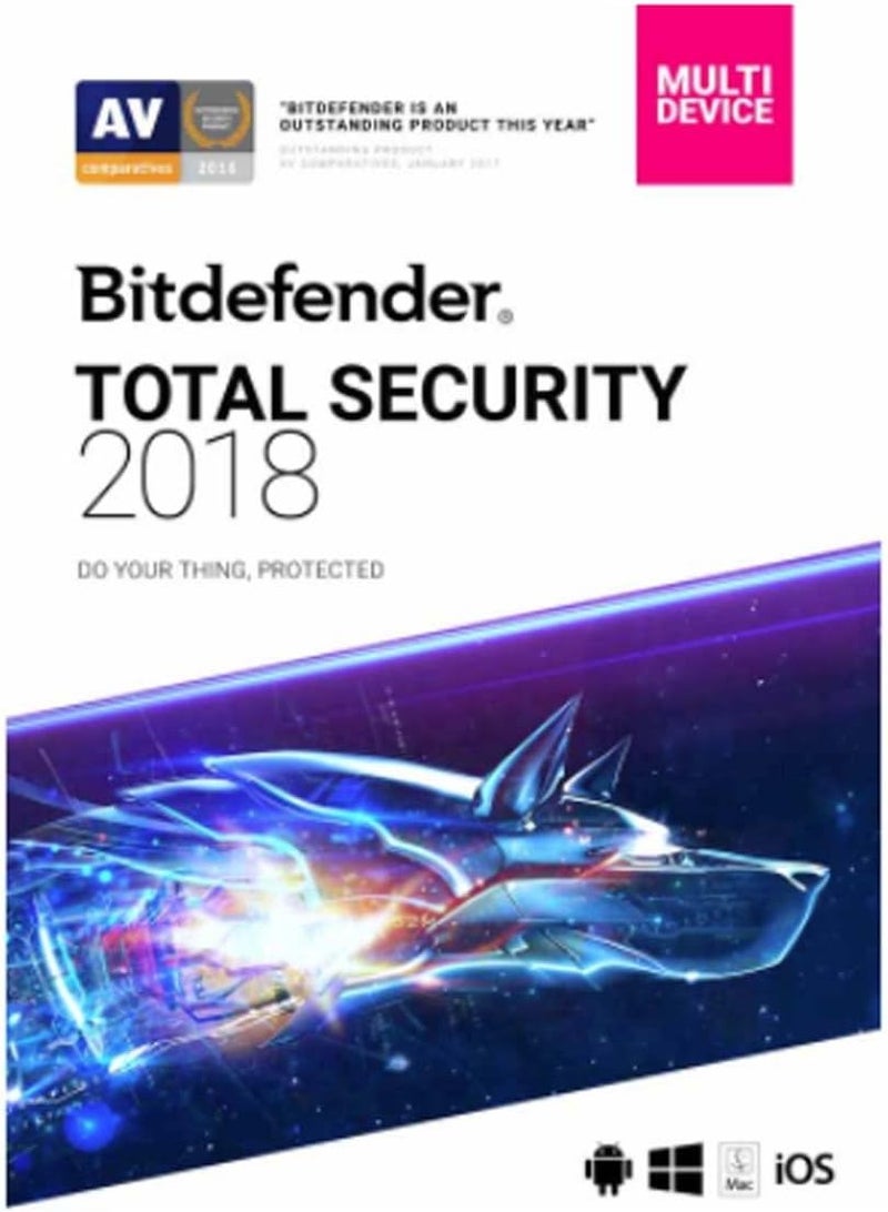 Diverse operation compatible Total Security 2018 | 5 Devices, 1 Year New in Retail Box Cross product combo compatible