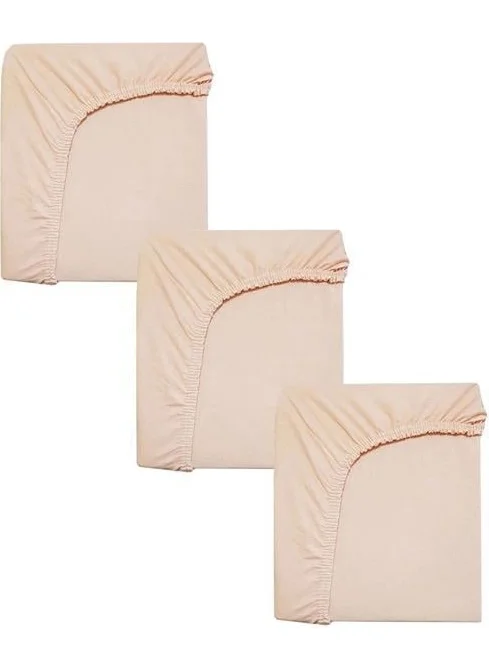 كوتن كونسيبت 3 Pieces 40X80 cm Elastic Combed Cotton Fabric Baby Bed Sheet for Mother's Side