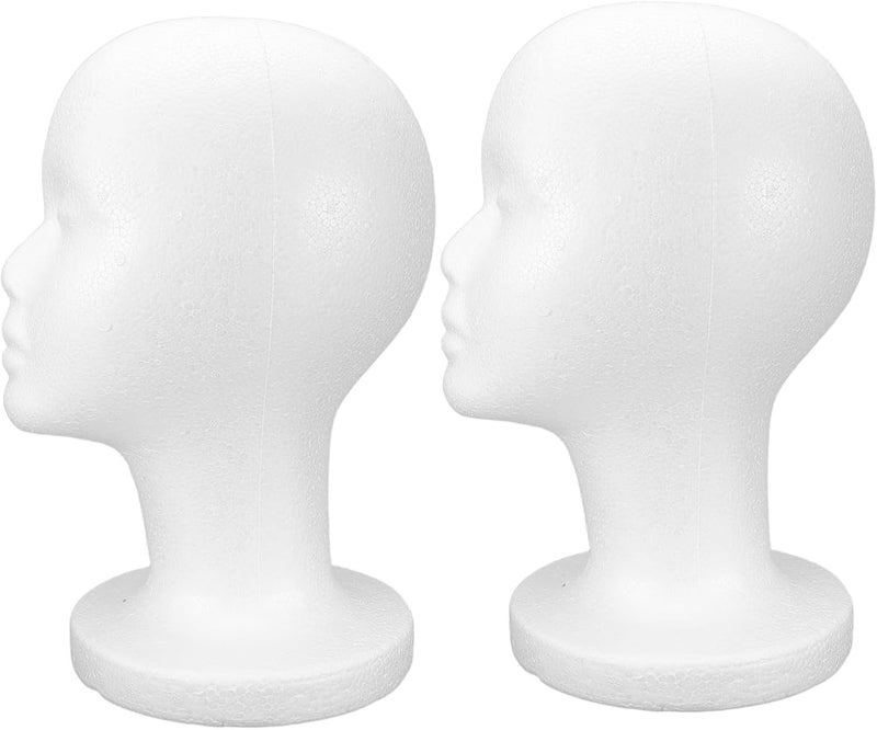 Easy handling optimized design Ipetboom 2pcs Foam Mannequin Heads for Wigs and Hats Bald Head Display Stand for Female and Male Hat Holder Retail and Styling Use User feedback upgraded quality Big & small space compatible Gulf approved global quality Wide use compliant quality Fine detail All consumer tier purchase options Chemical free Compact trendy practical build General purpose premium build Local supply chain stock Flat working surface Stable base Various color options Proper storage environment Wide usage compatibility Various fittings Global easy assemble picks Global mainstream design picks Well-engineered versatile build Salt mist resistant Market need oriented construction Local trackable shipment Processed natural substance Diverse operating method fit - Image 1