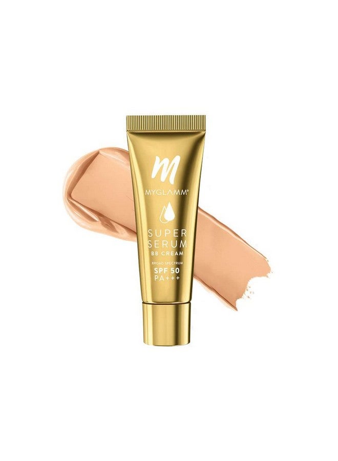MyGlamm Super Serum Bb Cream - 201 Pine - 30Gm | Bb Cream With Spf 50 & Hyaluronic Acid | 24 Hr Long Lasting & Hydrating - Image 1