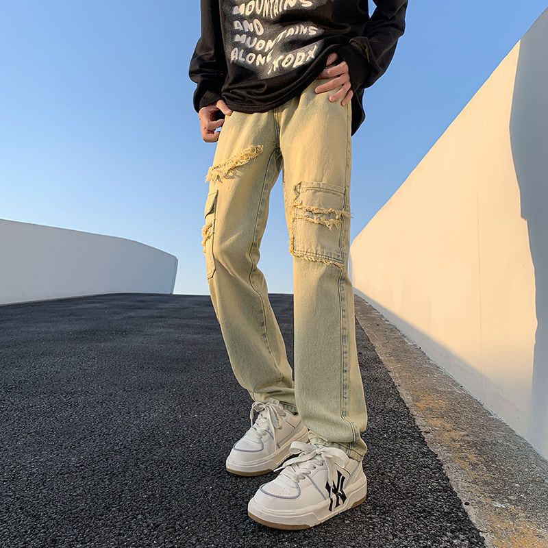 Unisex Classic Denim Jeans Loose Fit Daily Outdoor Wear - Image 1