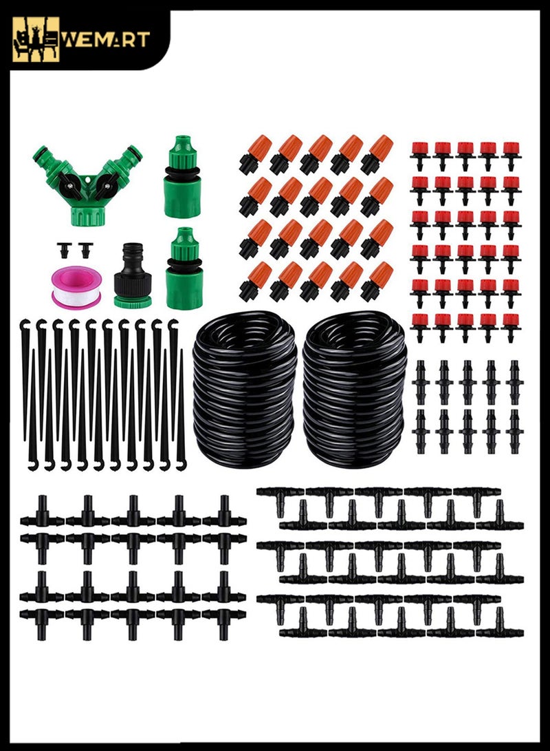 WEMART Automatic Micro-drip Irrigation Kit, Blank Distribution Tubing, Watering System, Dispensing Hose Mist Nozzle Dripper, 30m Adjustable Micro DIY Irrigation Kit Plant Water Saving System for Outdoor, Flowers, Lawns, Gardens - Image 1