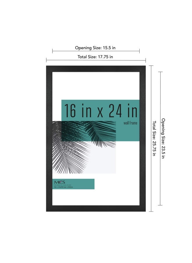 MCS Mcs Studio Gallery Frame  Black Woodgrain  16 X 24 In  Single  - Image 4