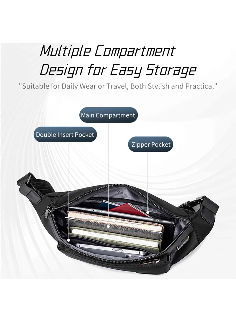 Arctic Hunter  Unisex Cross Body Bag Water Resistant Stylish Anti-Theft Shoulder Side Bag for Men and Women for Casual Travel Shopping, XB00837, Black  | Best Price UAE