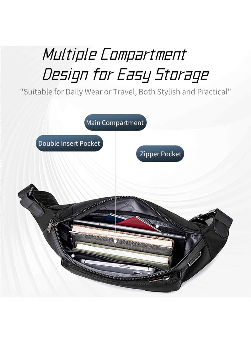 ARCTIC HUNTER Unisex Cross Body Bag Water Resistant Stylish Anti-Theft Shoulder Side Bag for Men and Women for Casual Travel Shopping, XB00837, Black - Image 4
