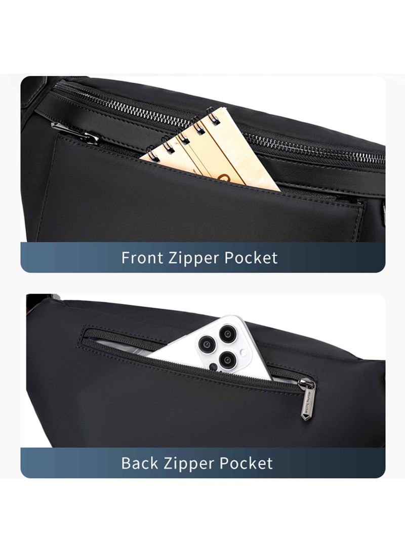 ARCTIC HUNTER Unisex Cross Body Bag Water Resistant Stylish Anti-Theft Shoulder Side Bag for Men and Women for Casual Travel Shopping, XB00837, Black - Image 3