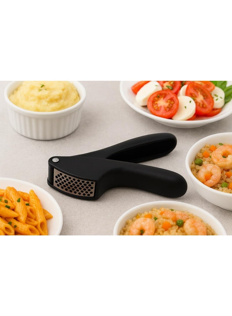 Garlic Press Durable Handheld Easy to Clean Crusher Mincer with Ergonomic Design Easy to Use Kitchen Tool for Quick Effortless Cooking (Color May Vary) - Image 5