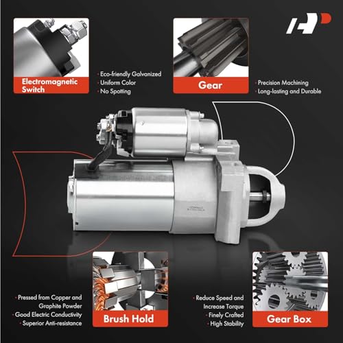 A-Premium Starter Motor Compatible with Chevy Silverado 1500 2500 3500, Express, Suburban, SSR & GMC Sierra, Savana, Yukon XL & Cadillac Escalade, 6.0L, 1.6KW 11T CW, Replace# 9000880, 10465550 - Image 5