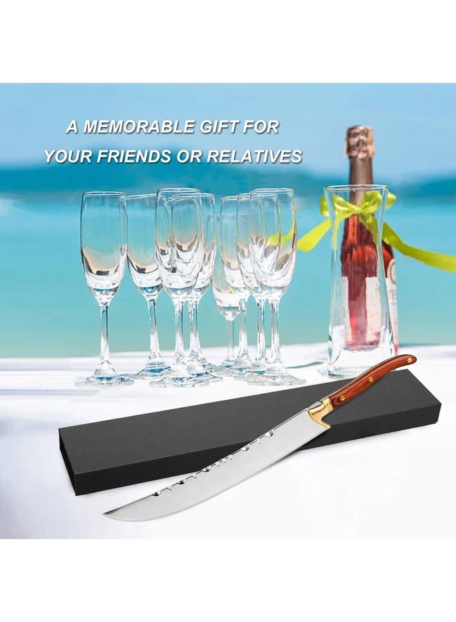 XuSha Champagne Saber Champagne Sword Wine Knife Bottle Opener Wood Handle with Wooden Box (Red hand + Gift Box) - Image 5