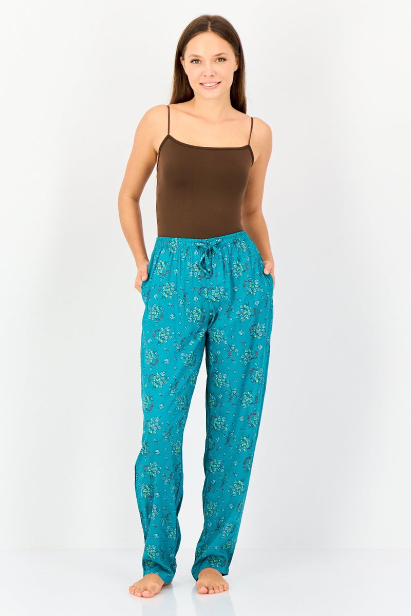 zivame Women Floral Pattern Drawstring Sleepwear, Multicolor - Image 2