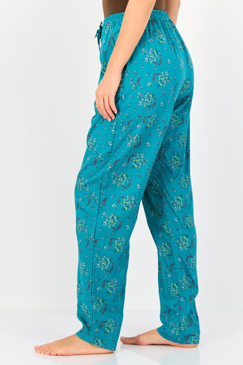 zivame Women Floral Pattern Drawstring Sleepwear, Multicolor - Image 4