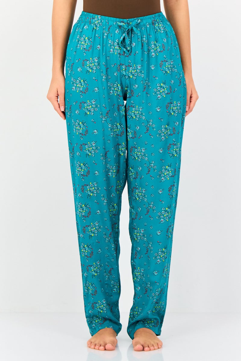 zivame Women Floral Pattern Drawstring Sleepwear, Multicolor - Image 1