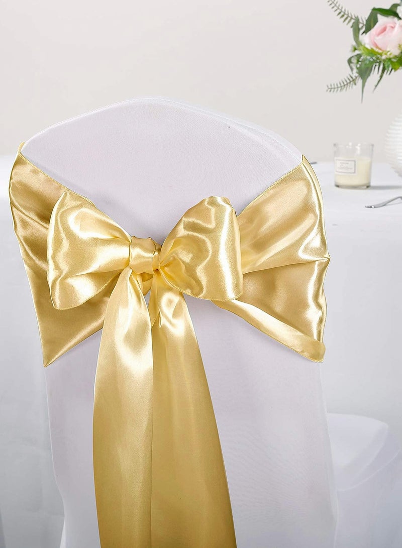 KASTWAVE Satin Table Runner, 1-Pack Gold 12 x 108 inches Long - Image 3