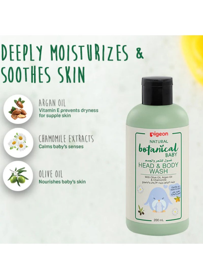 pigeon Pigeon Natural Botanical Baby Head & Body Wash 200ml  - Image 2