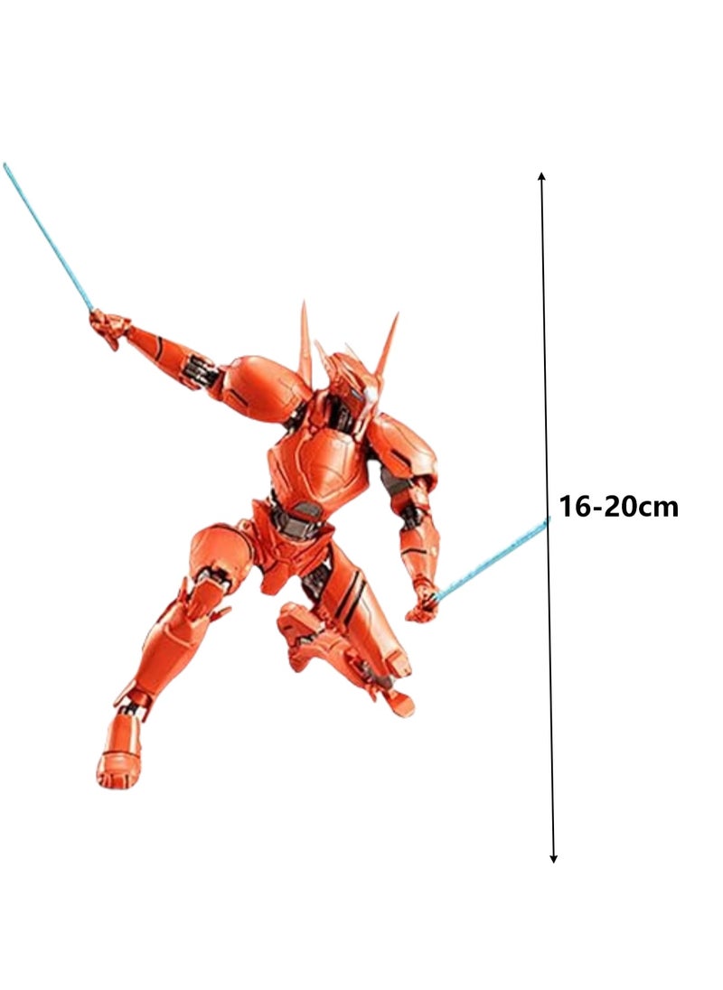 Generic - Full Body Joint Movable Robot Hand-Held Saber Mecha Revenge Obsidian Wanderer Robot Movable Toy Model Ornaments Hand-Held - Orange - Image 1