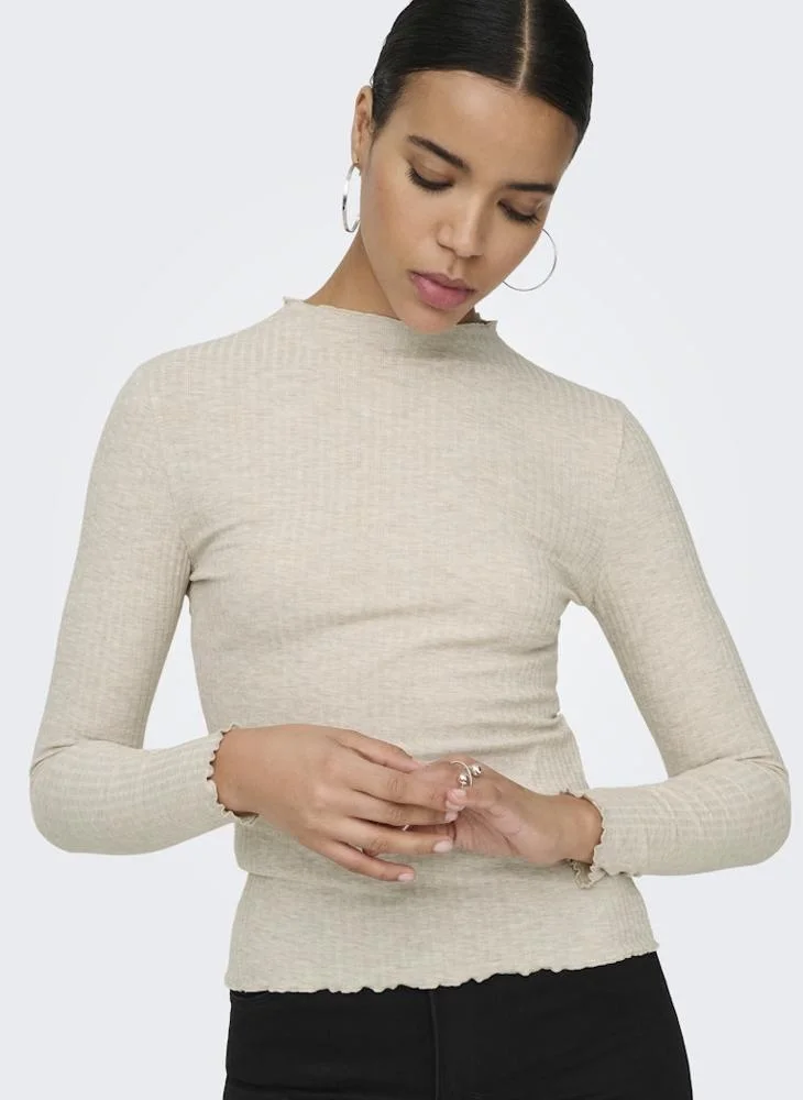 Only  Onlemma Long Sleeve High Neck Top for Women | Best Price UAE