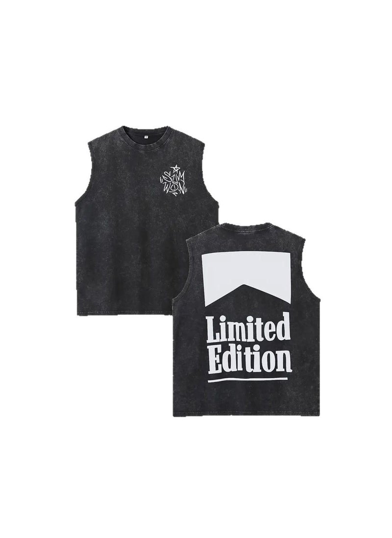 Generic - Mens Summer Sword Art Anime Print Cotton Tank 1 Retro Black - Image 1