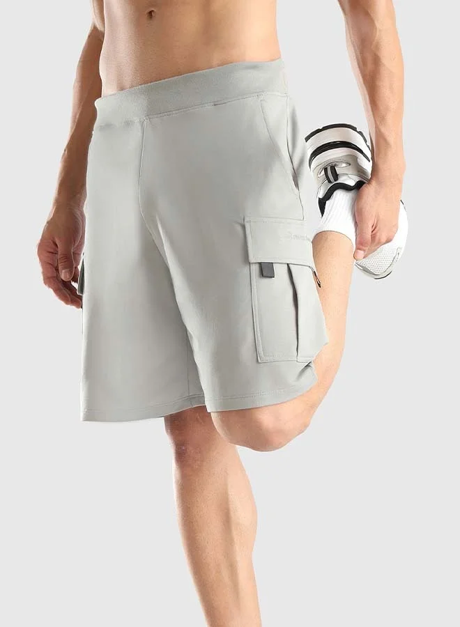 Musclemind Grey Men's Cargo Shorts for Men | Best Price UAE