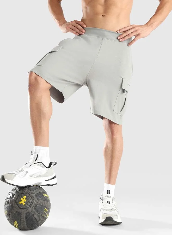 Musclemind Grey Men's Cargo Shorts for Men | Best Price UAE