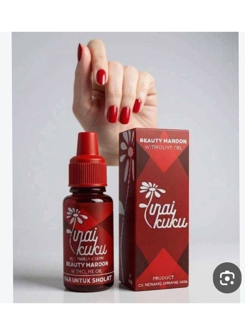 Apple-Scented Maroon Nail Henna with Olive Oil – Long-lasting maroon-red nail color