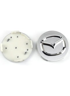 4Pcs Car Hub Centre Caps for Mazda 3 5 6 CX-9 RX8 MX5 Miata MPV 56mm Wheel Hub Cover Waterproof Wheel Centre Cap Wear Resistant DustProof Auto Decoration Accessories