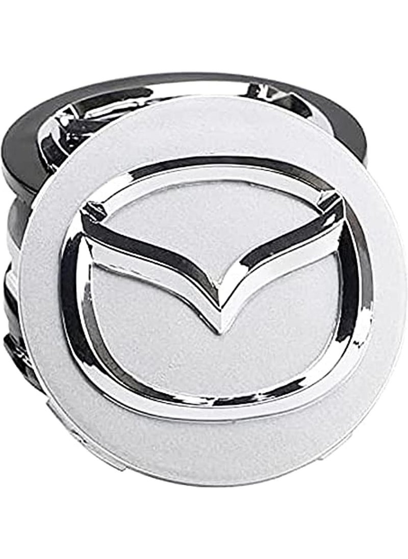 General - 4Pcs Car Hub Centre Caps for Mazda 3 5 6 CX-9 RX8 MX5 Miata MPV 56mm Wheel Hub Cover Waterproof Wheel Centre Cap Wear Resistant DustProof Auto Decoration Accessories - Image 1
