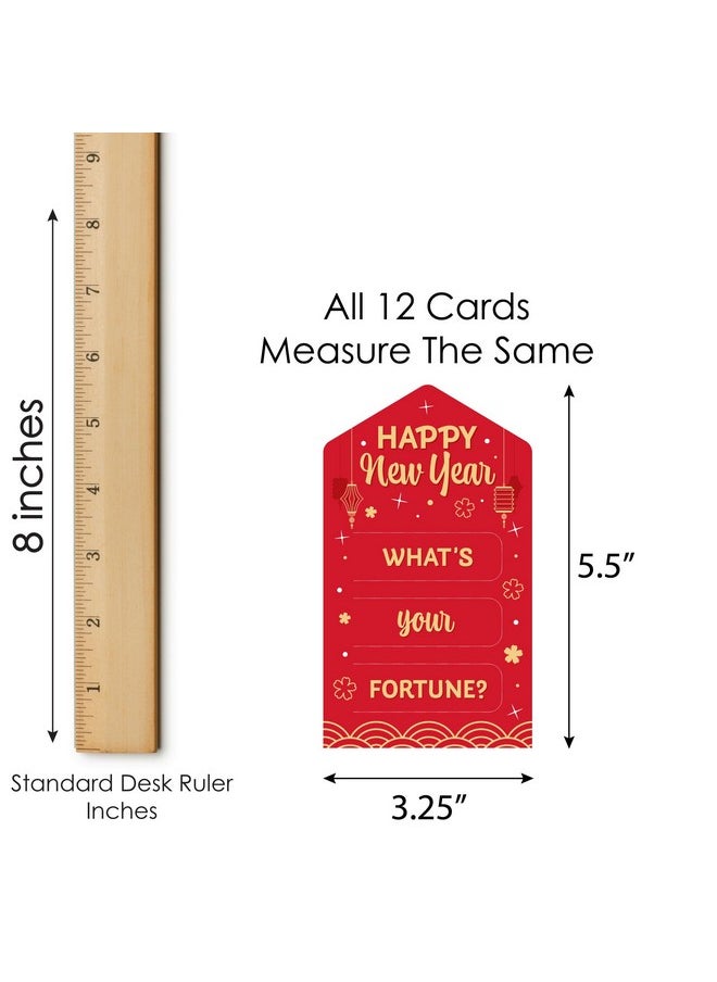 Big Dot of Happiness Big Dot of Happiness Lunar New Year - Game Pickle Cards - Fortune Pull Tabs - Set of 12  - Image 4