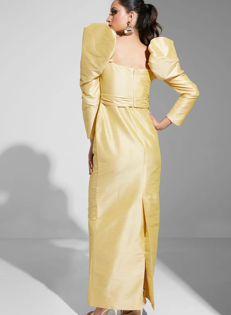 Namshi X Hadia Ghaleb Hadia Ghaleb Puff Sleeve Dress