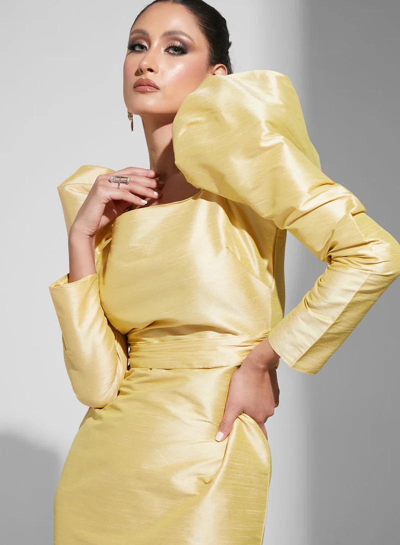 Namshi X Hadia Ghaleb Hadia Ghaleb Puff Sleeve Dress