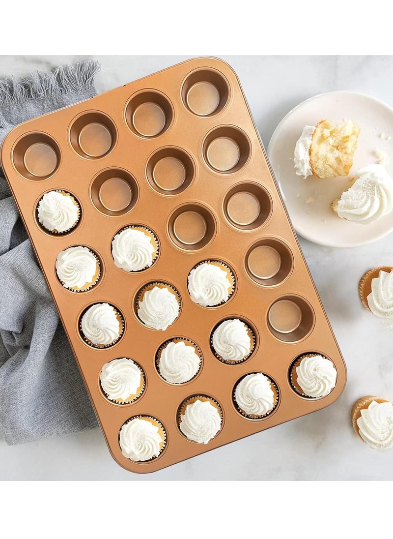 Arabest 24-Cup Cupcake Muffin Pan, Non-Stick Muffin Tray, Reusable Cupcake Tin for Baking Cookie, Cake  - Image 2
