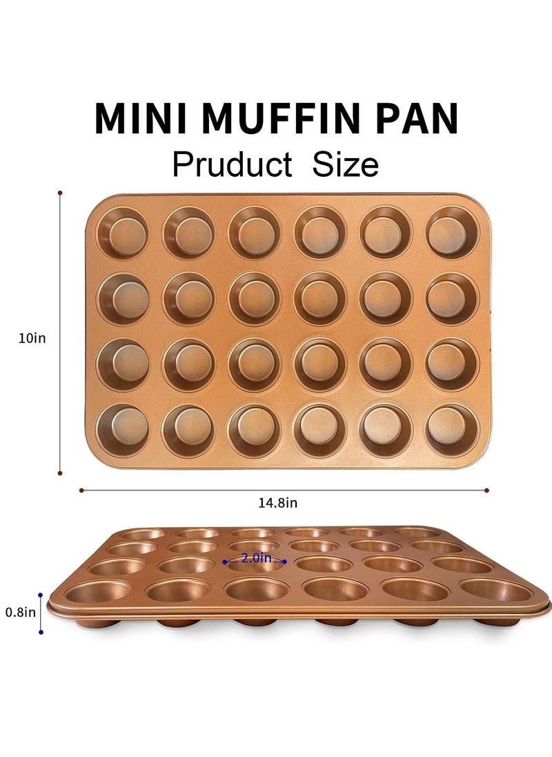 Arabest 24-Cup Cupcake Muffin Pan, Non-Stick Muffin Tray, Reusable Cupcake Tin for Baking Cookie, Cake  - Image 5