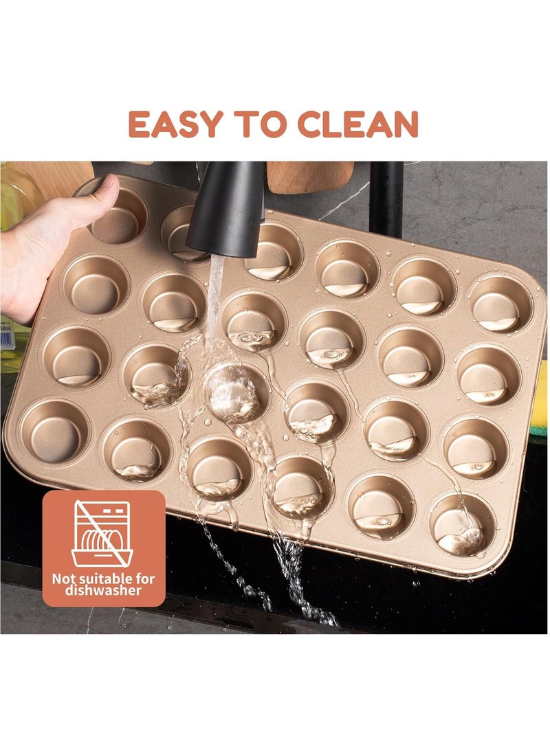 Arabest - 24-Cup Cupcake Muffin Pan, Non-Stick Muffin Tray, Reusable Cupcake Tin for Baking Cookie, Cake - Image 1