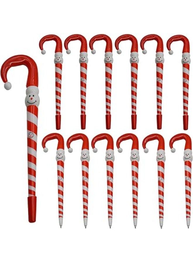 12 قطعة - قلم حبر جاف على شكل عصا حلوى - Image 1